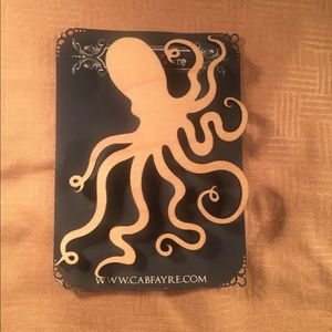 Wooden Octopus Brooch NWT